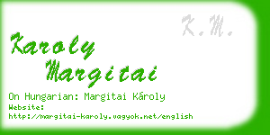 karoly margitai business card