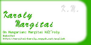 karoly margitai business card